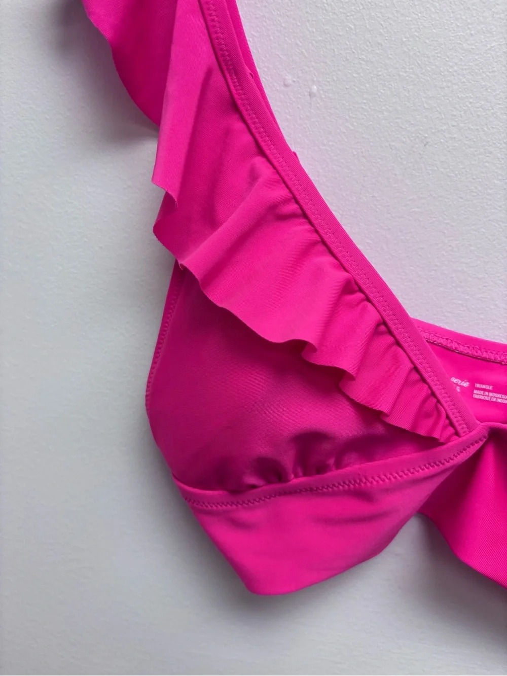 NWT Aerie Ruffle Longline Bikini Top